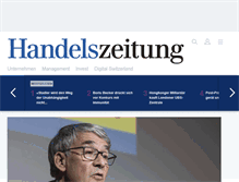Tablet Screenshot of handelszeitung.ch